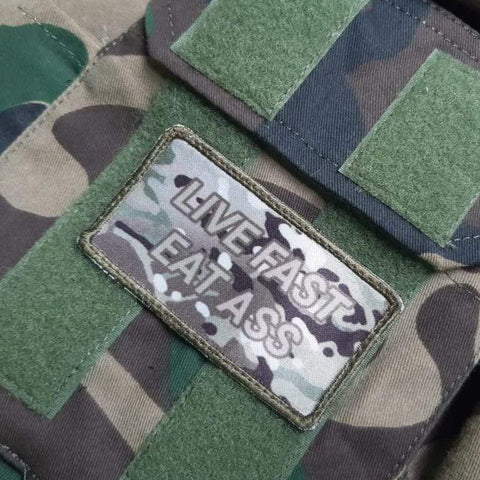 "Live Fast Eat Ass" Printed Patch