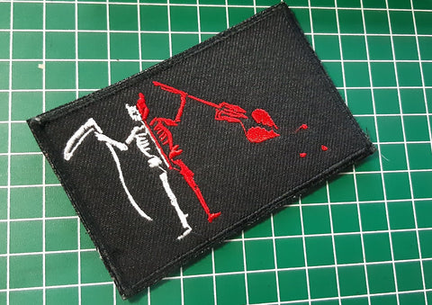 Embroidered Reaper/Devil Blackbeard-Style Flag Patch